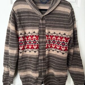 Pendleton Men's 100% wool cardigan
